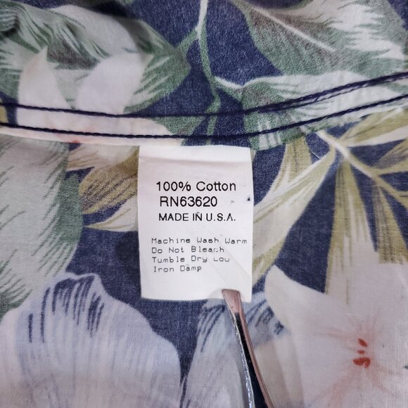 *FLAWS* Vintage Gitman Bros Mens Large Floral Hawaiian Shirt Made in USA Cotton - Picture 12 of 14